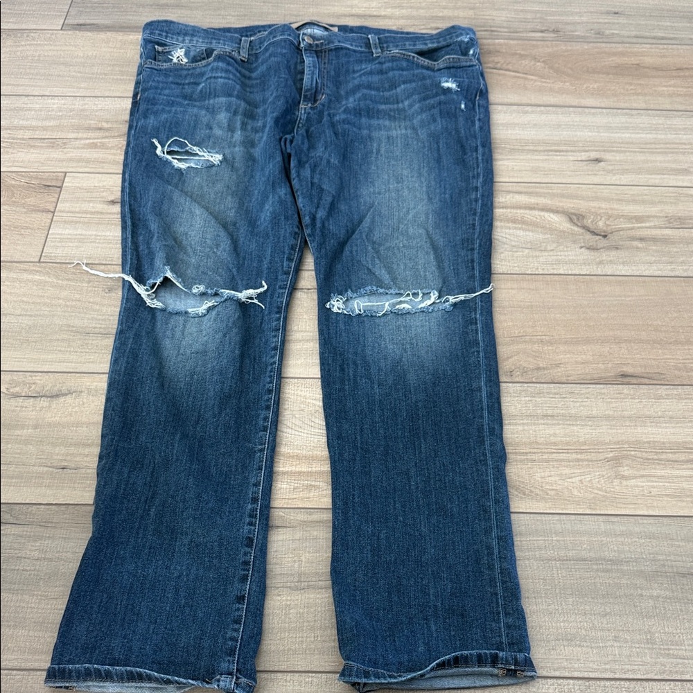 Joe's Jeans Blue Denim with Tan Patch